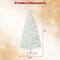White Fiber Optic Christmas Tree with Multi-Color LED Lights and Foldable Metal Stand